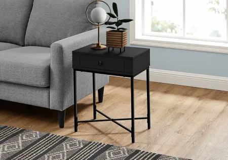 Amberglade Black Accent Table