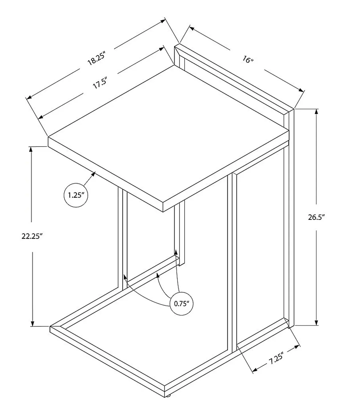 Brenteresa Lane Gray Accent Table