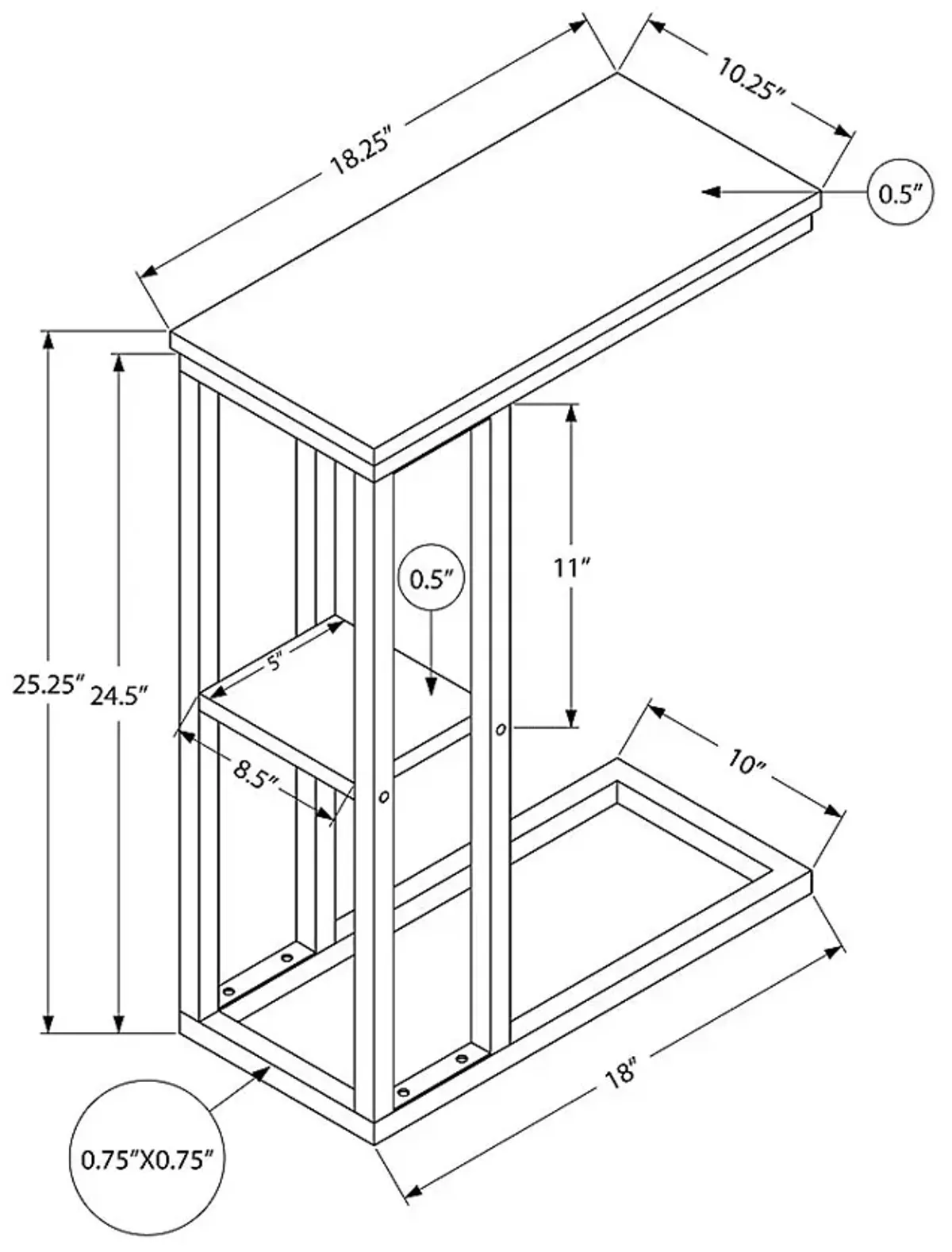 Wewatta Black Accent Table