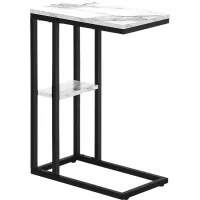 Wewatta White Marble Accent Table
