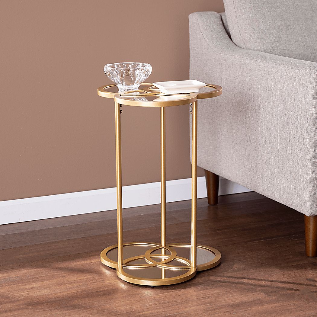 Grenwich Gold Accent Table