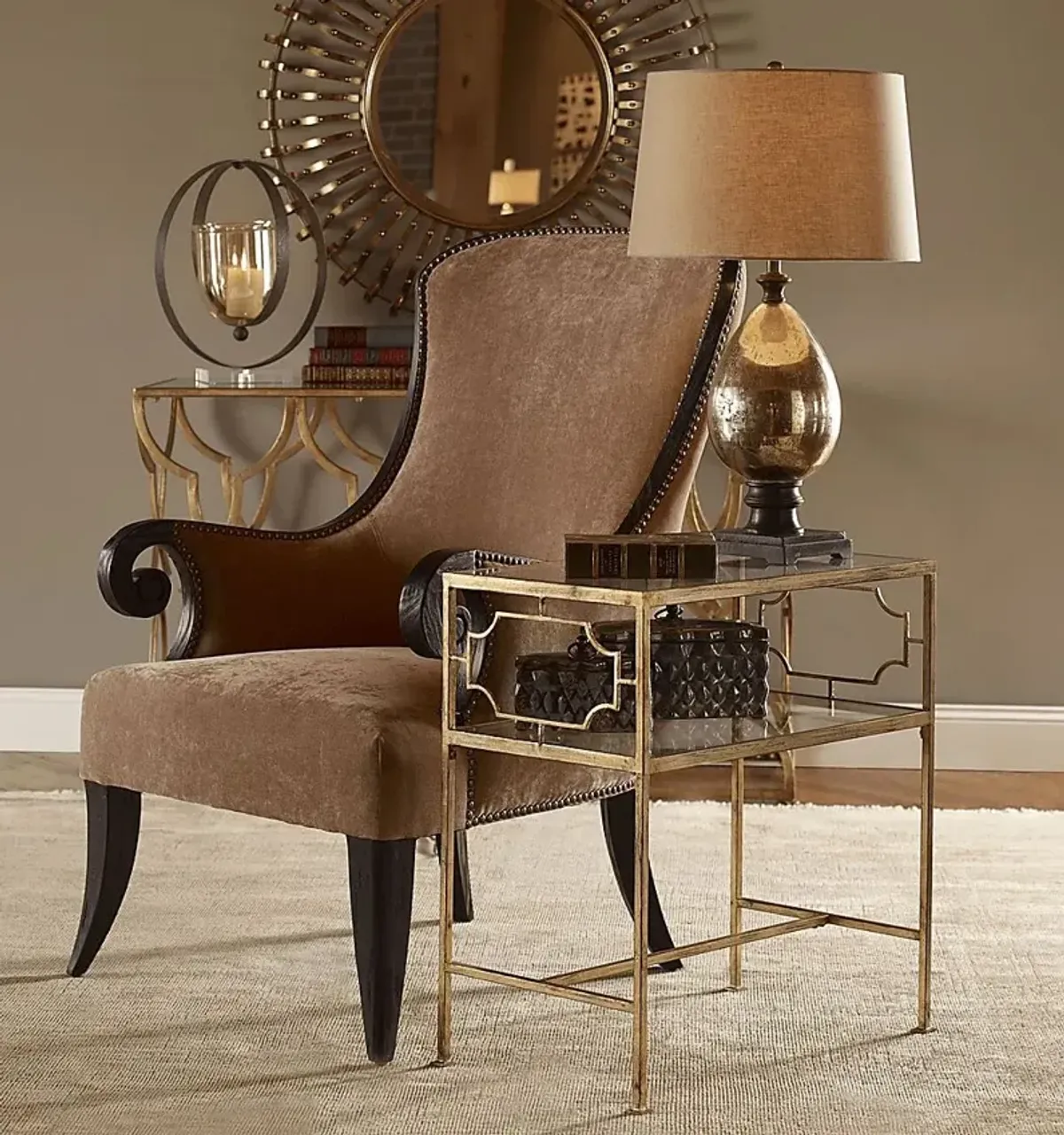 Wharfside Gold Side Table