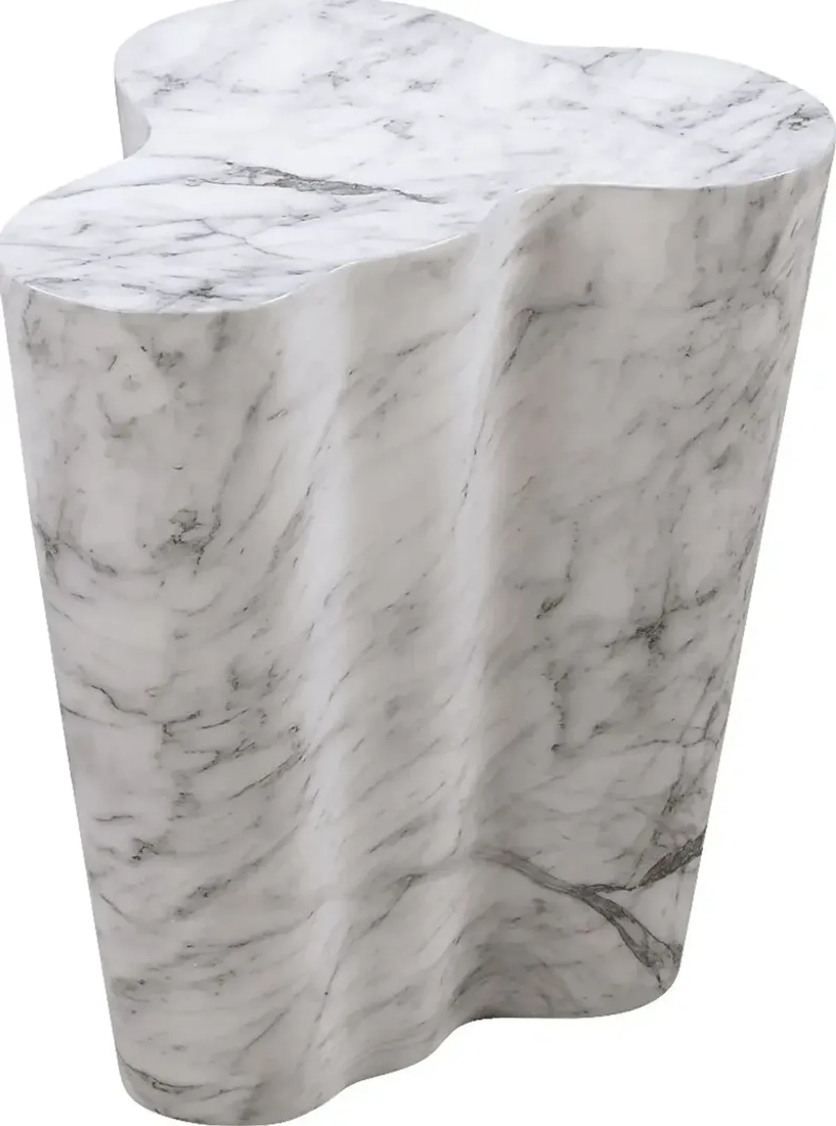 Aphina White Large Accent Table