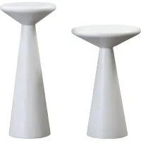 Lyana White Accent Table, Set of 2