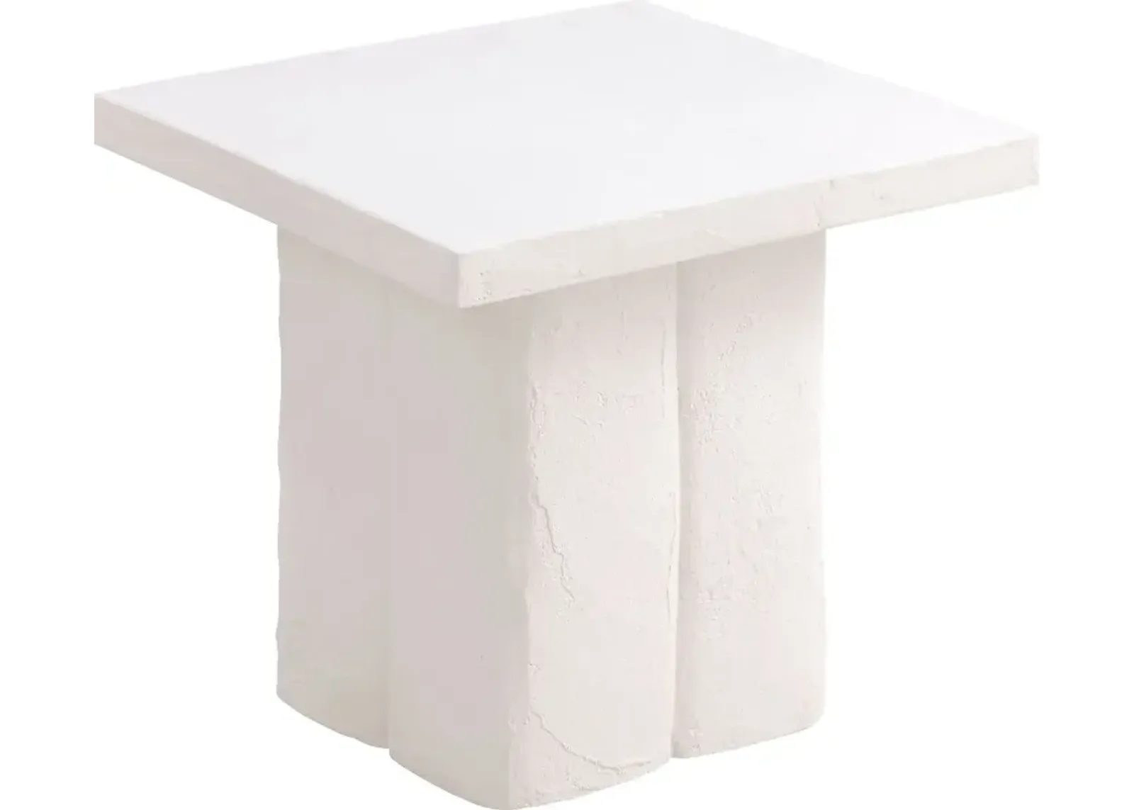 Anayla White Side Table