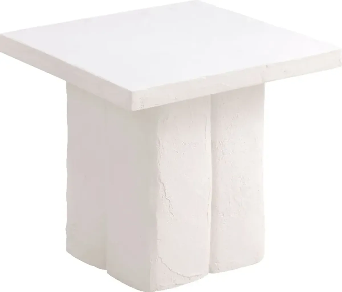 Anayla White Side Table