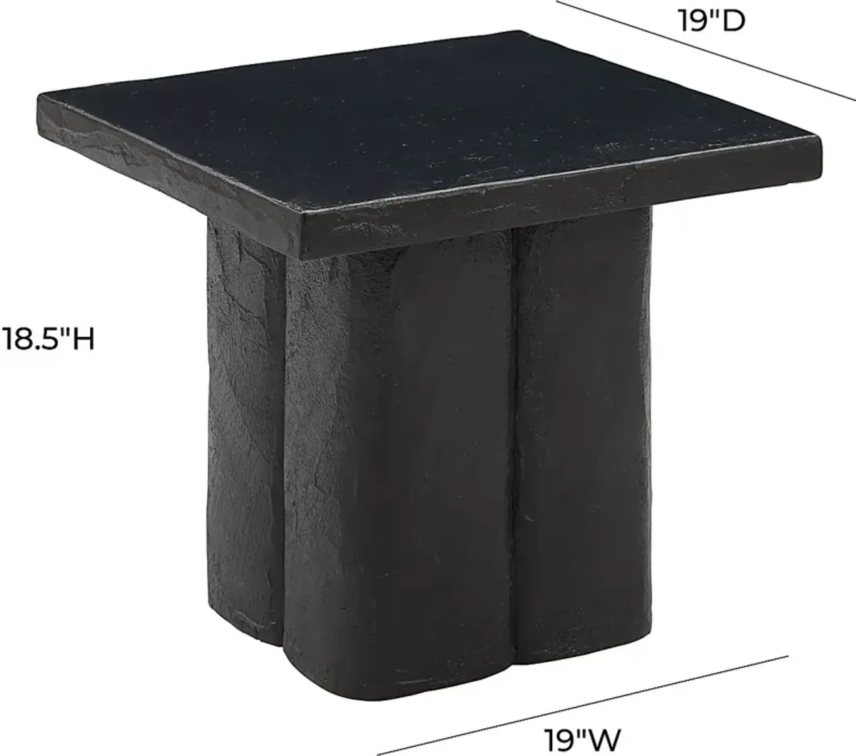 Anayla Black Side Table