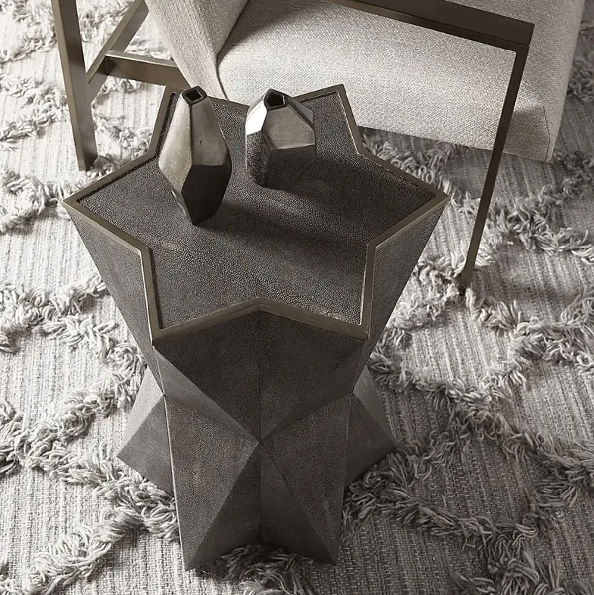 Shagbark Gray Accent Table