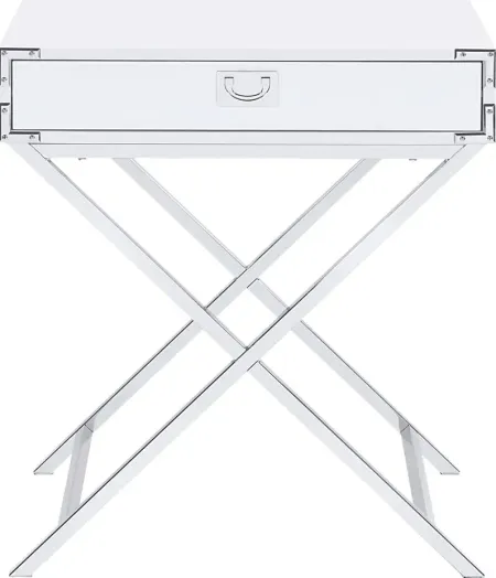 Wartelle White Accent Table