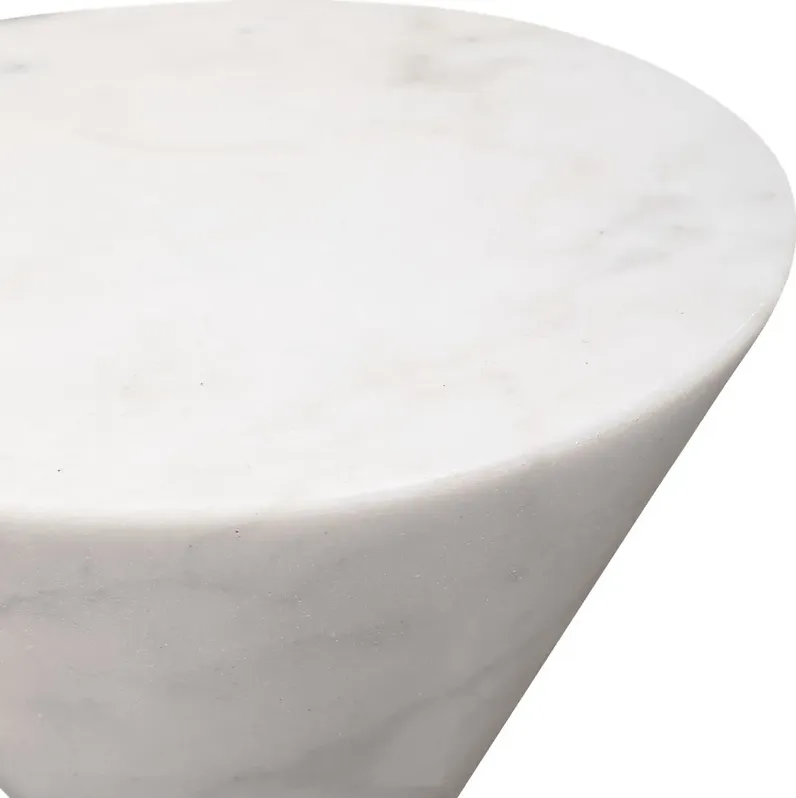 Beryton White Accent Table