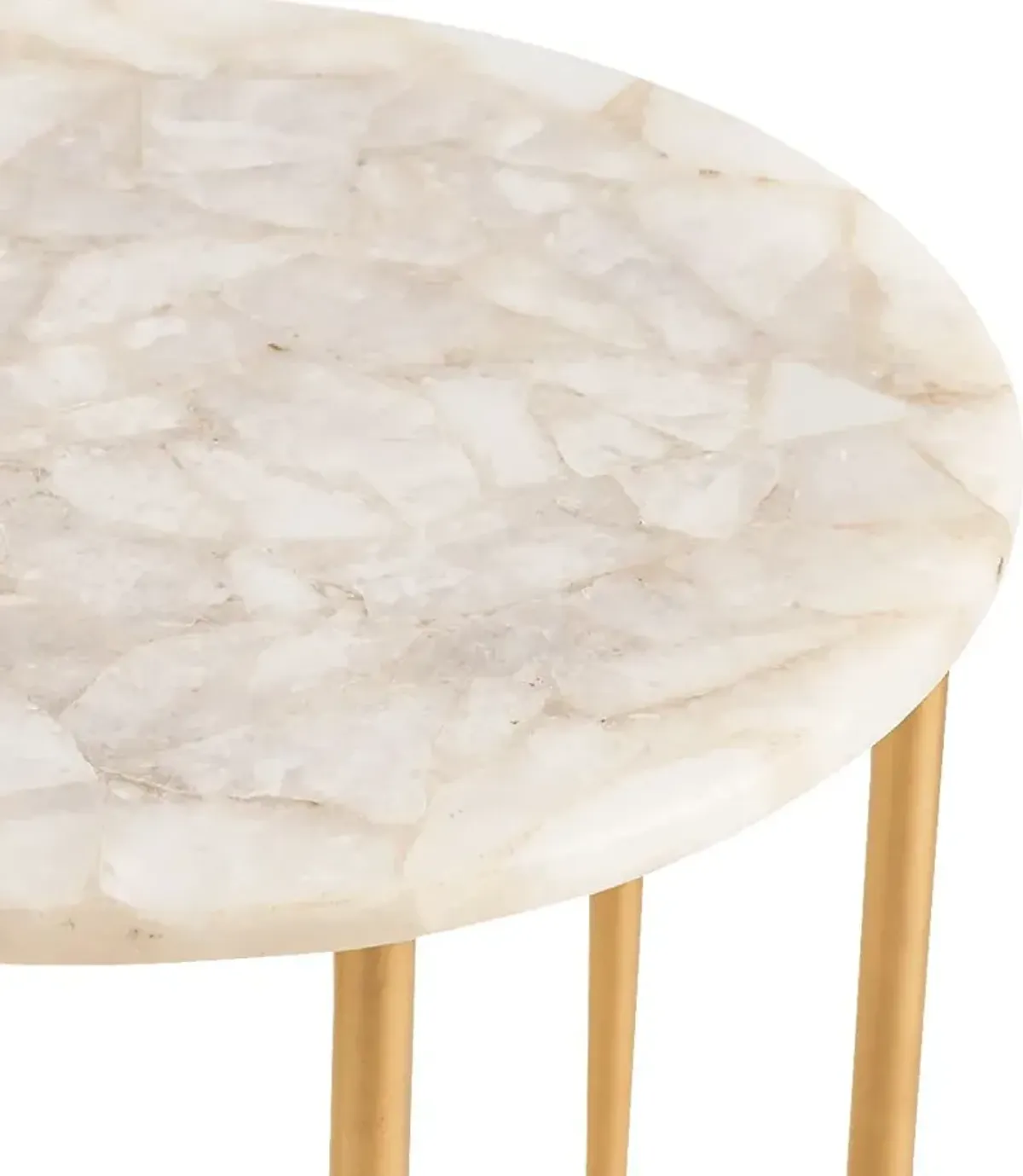 Cloyce White Accent Table