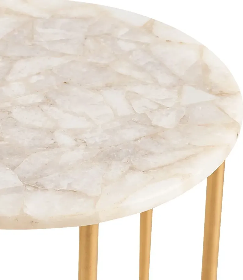 Cloyce White Accent Table