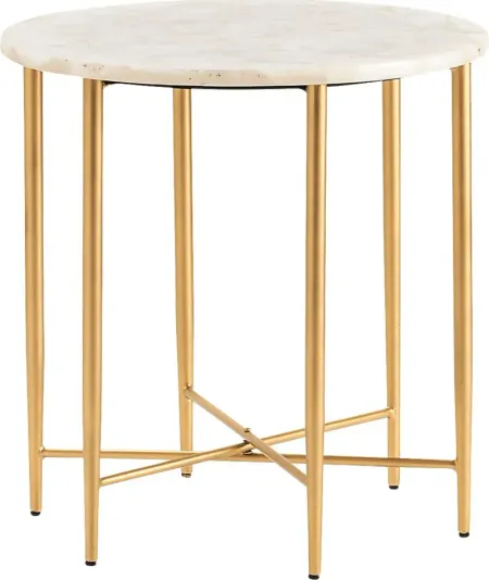 Cloyce White Accent Table