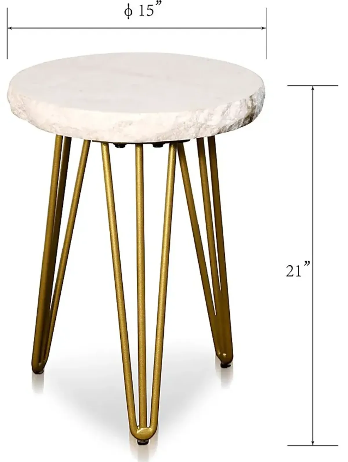 Cullipher White Accent Table