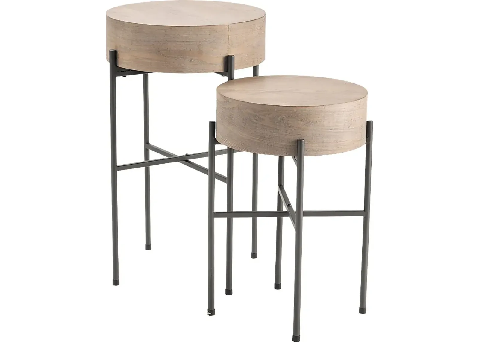 Leflore Cream Accent Table, Set of 2