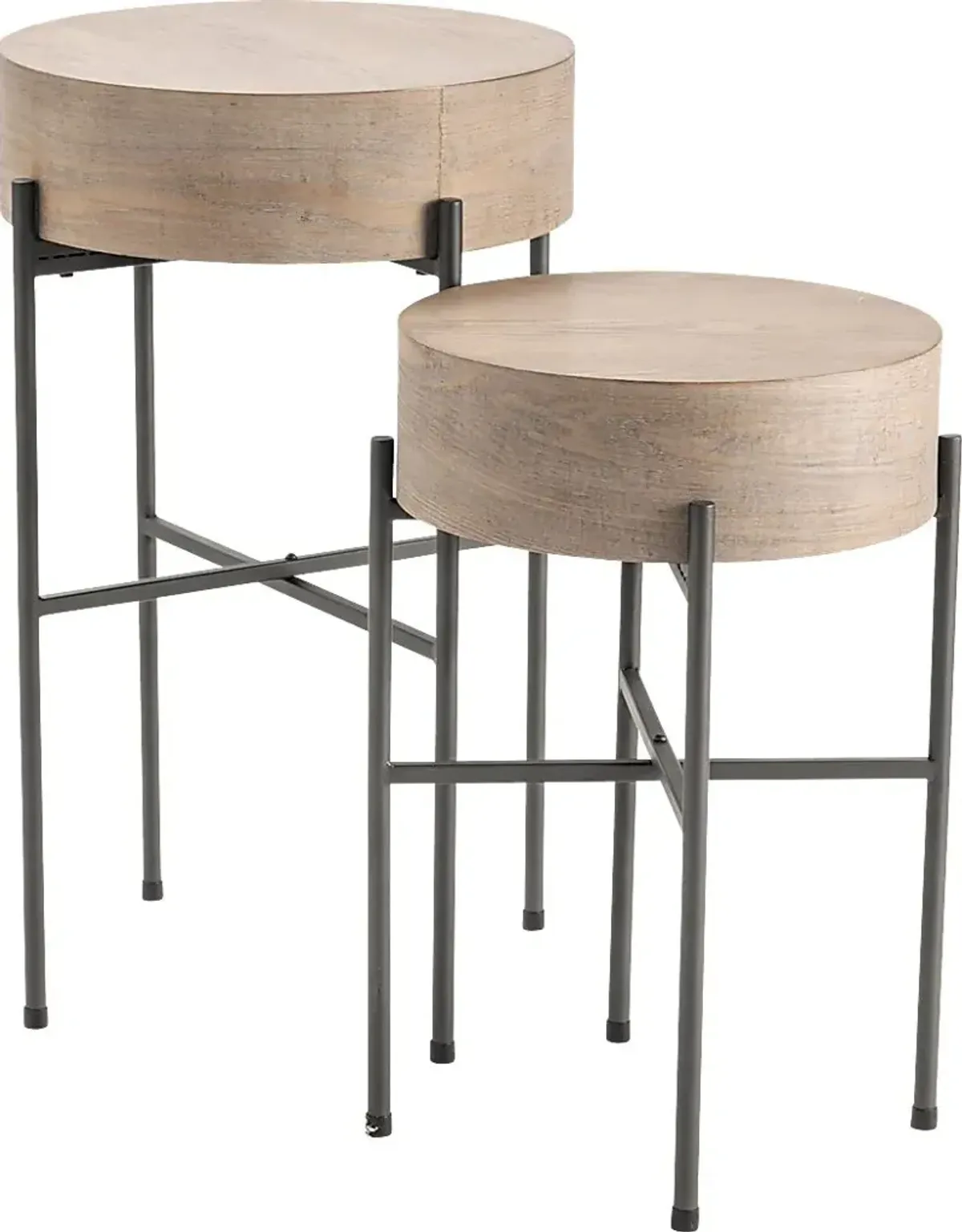 Leflore Cream Accent Table, Set of 2