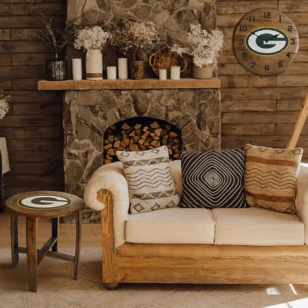 Big Team NFL Green Bay Packers Brown End Table