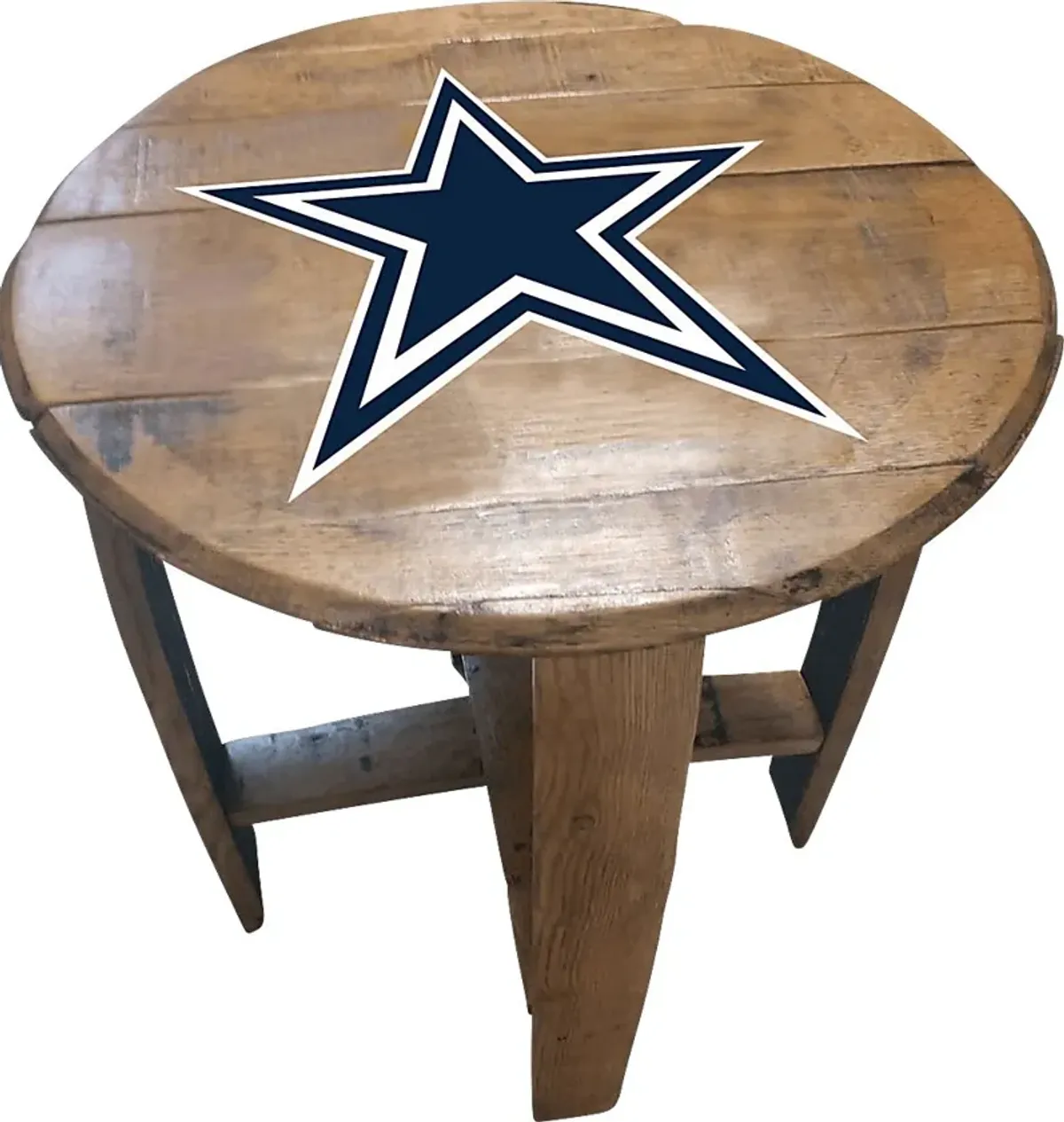 Big Team NFL Dallas Cowboys Brown End Table