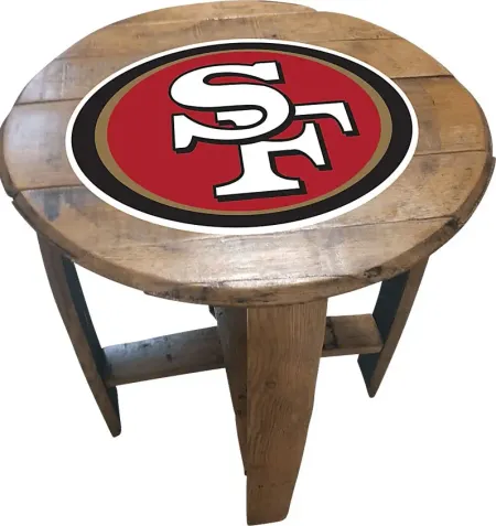 Big Team NFL San Francisco 49ers Brown End Table