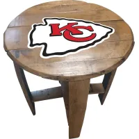 Big Team NFL Kansas City Chiefs Brown End Table
