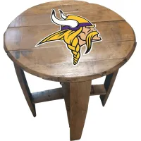 Big Team NFL Minnesota Vikings Brown End Table