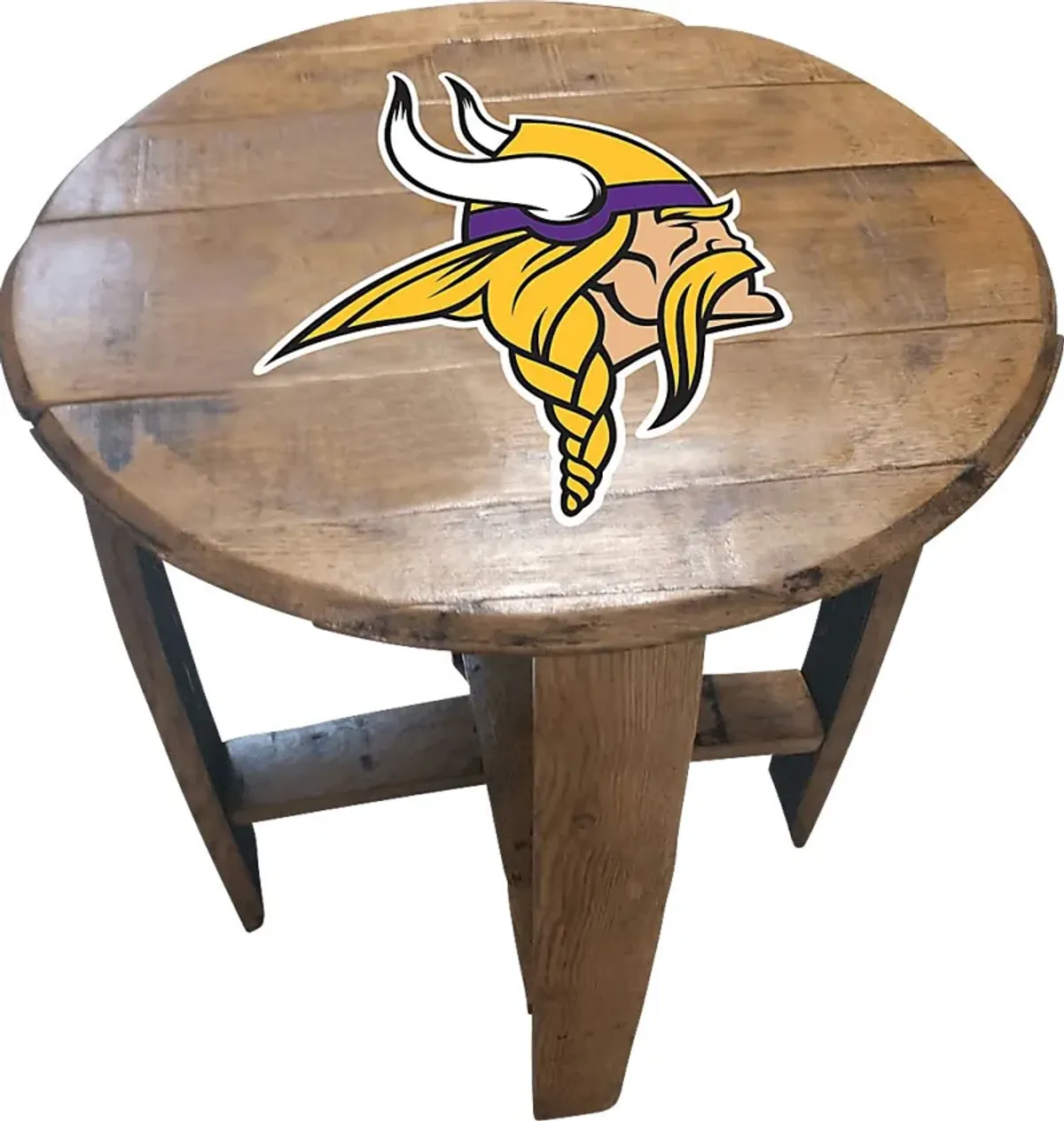 Big Team NFL Minnesota Vikings Brown End Table