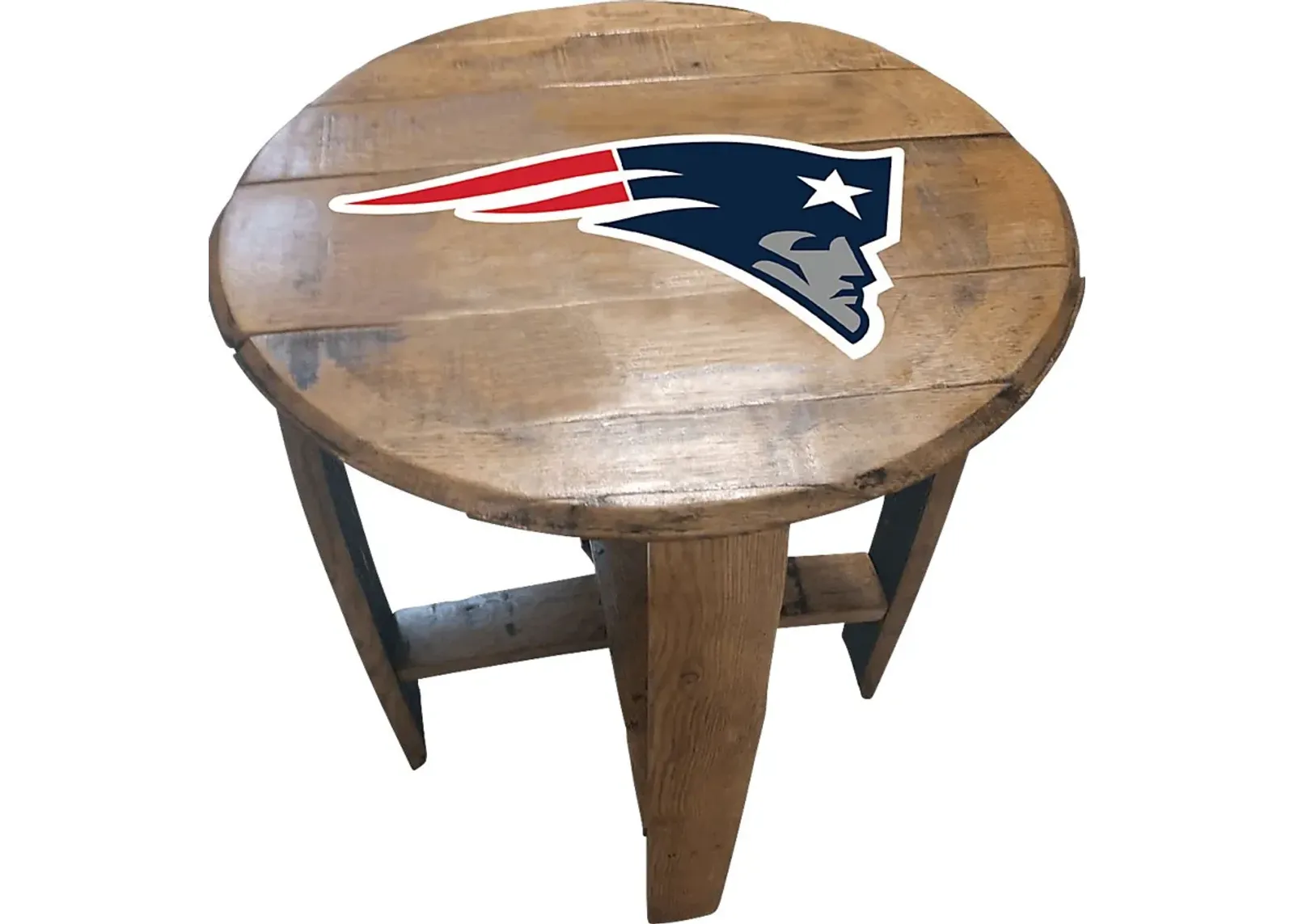 Big Team NFL New England Patriots Brown End Table