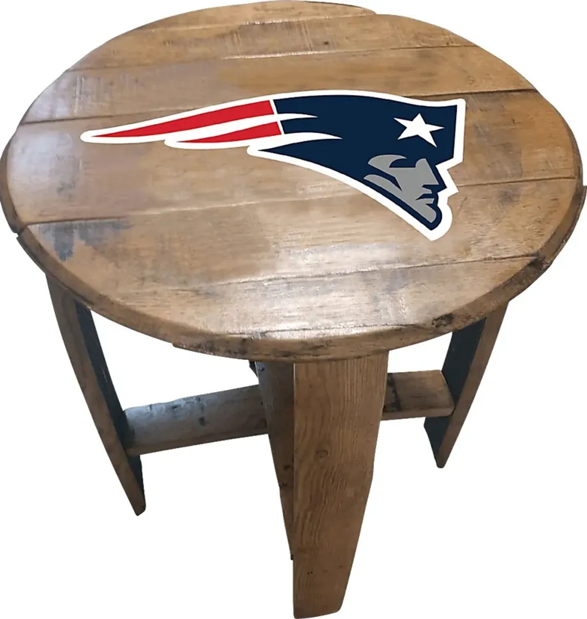 Big Team NFL New England Patriots Brown End Table