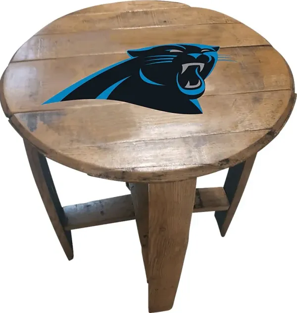 Big Team NFL Carolina Panthers Brown End Table