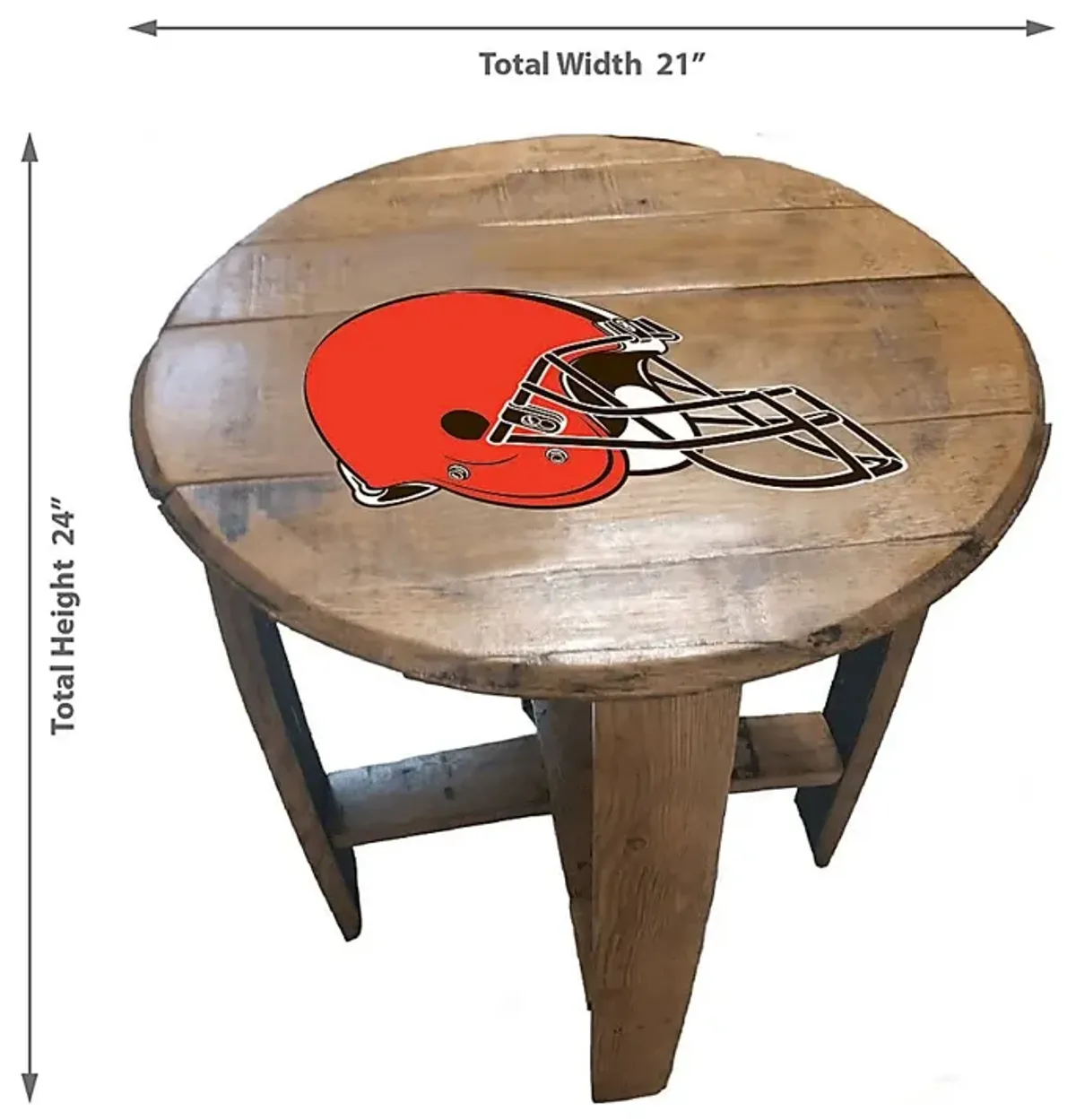Big Team NFL Cleveland Browns Brown End Table