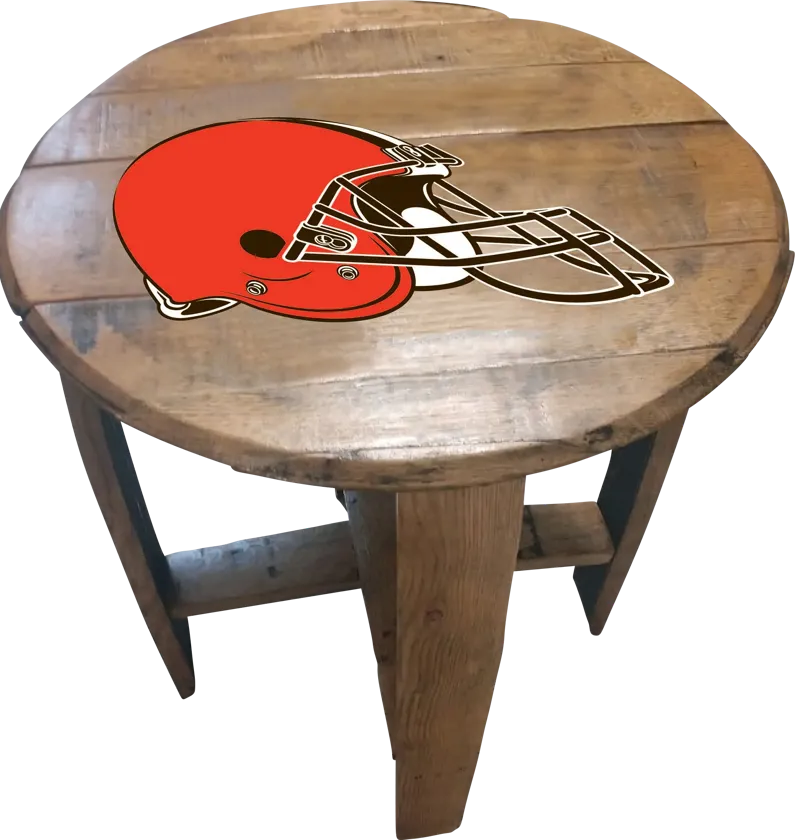 Big Team NFL Cleveland Browns Brown End Table
