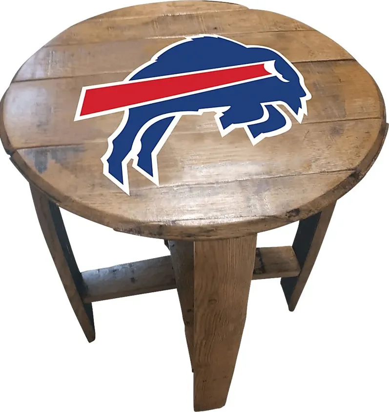Big Team NFL Buffalo Bills Brown End Table