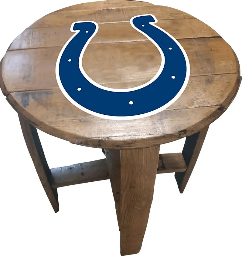 Big Team NFL Indianapolis Colts Brown End Table