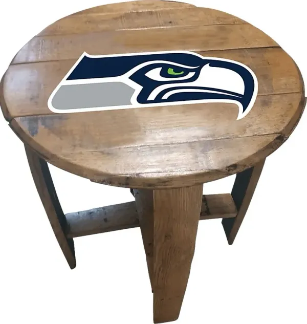 Big Team NFL Seattle Seahawks Brown End Table