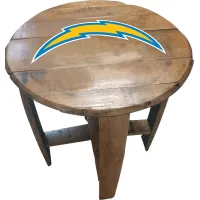 Big Team NFL Los Angeles Chargers Brown End Table