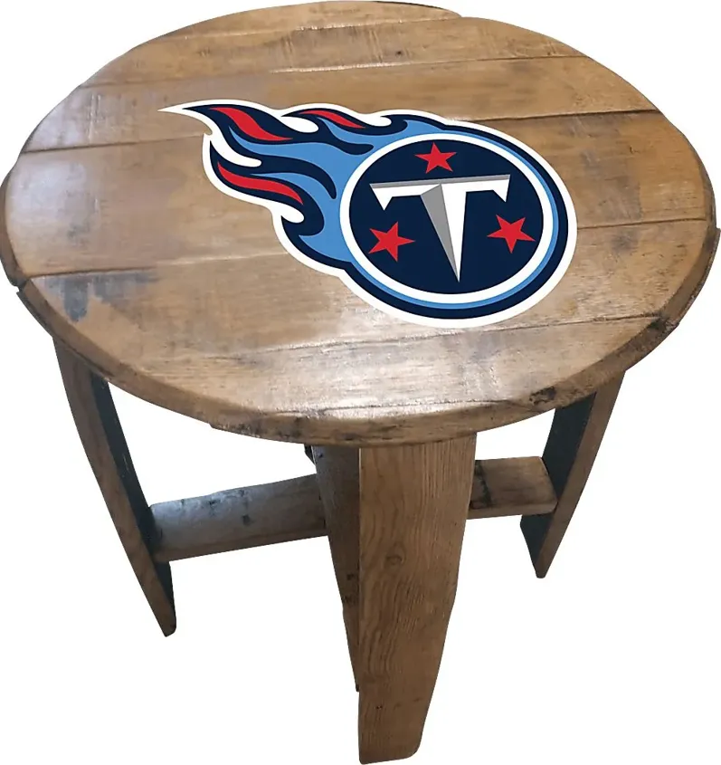 Big Team NFL Tennessee Titans Brown End Table