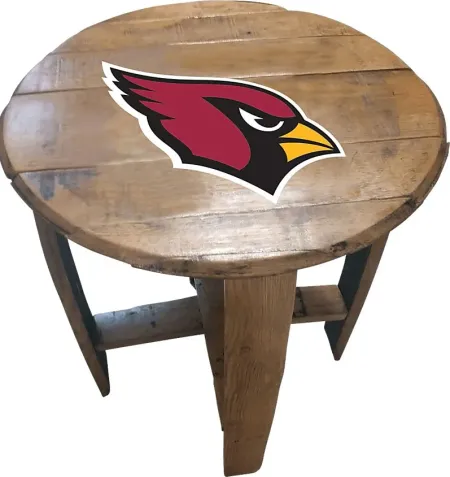 Big Team NFL Arizona Cardinals Brown End Table