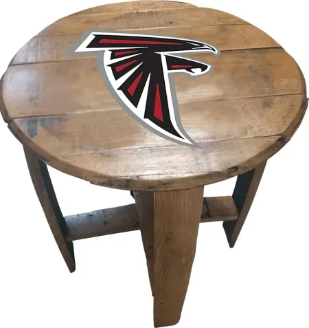 Big Team NFL Atlanta Falcons Brown End Table