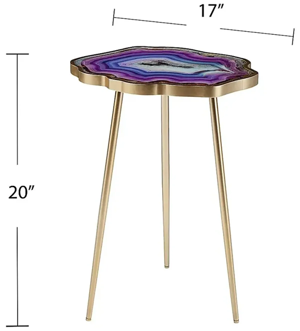 Kinzieway Purple Accent Table