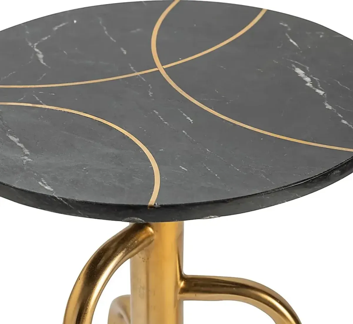 Elva Ann Black Accent Table