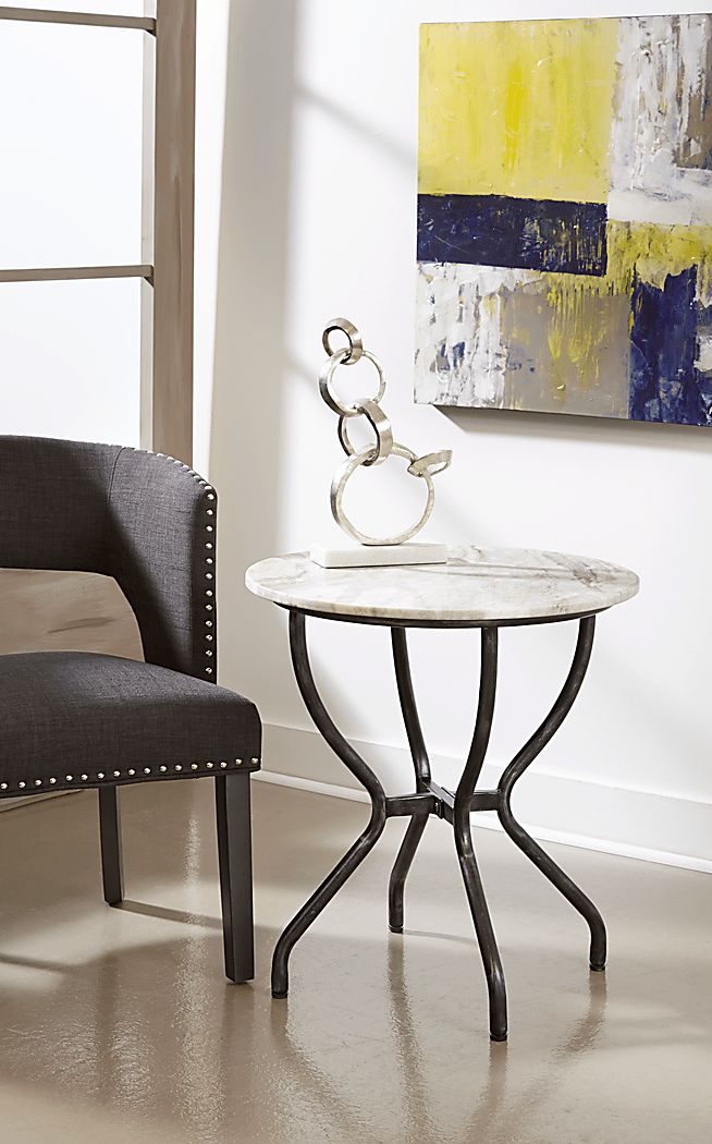 Chalfont Silver Accent Table