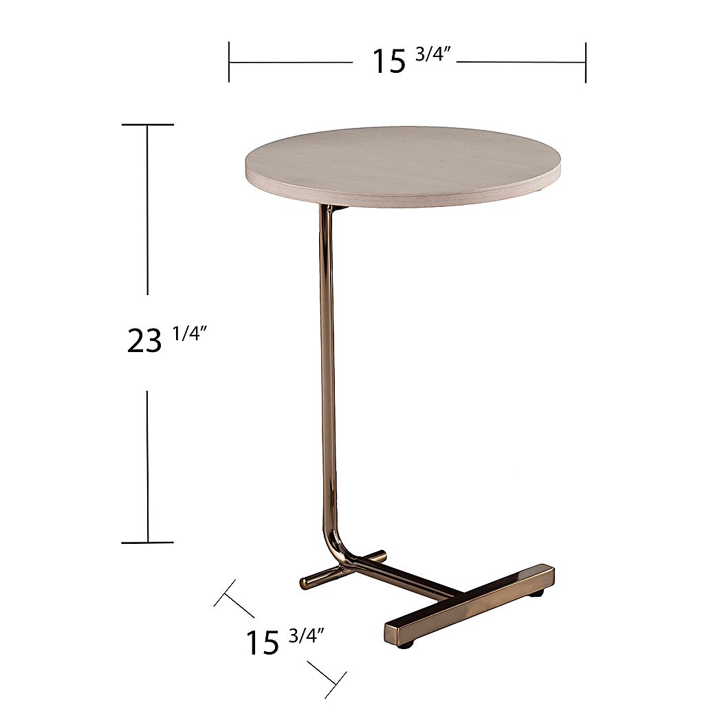 Charment White Accent Table