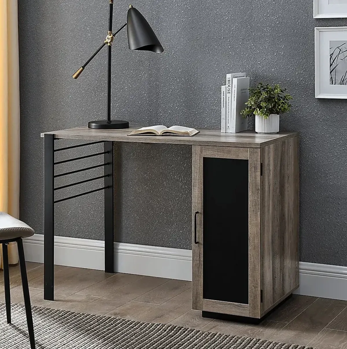 Ardeno Gray Storage Desk