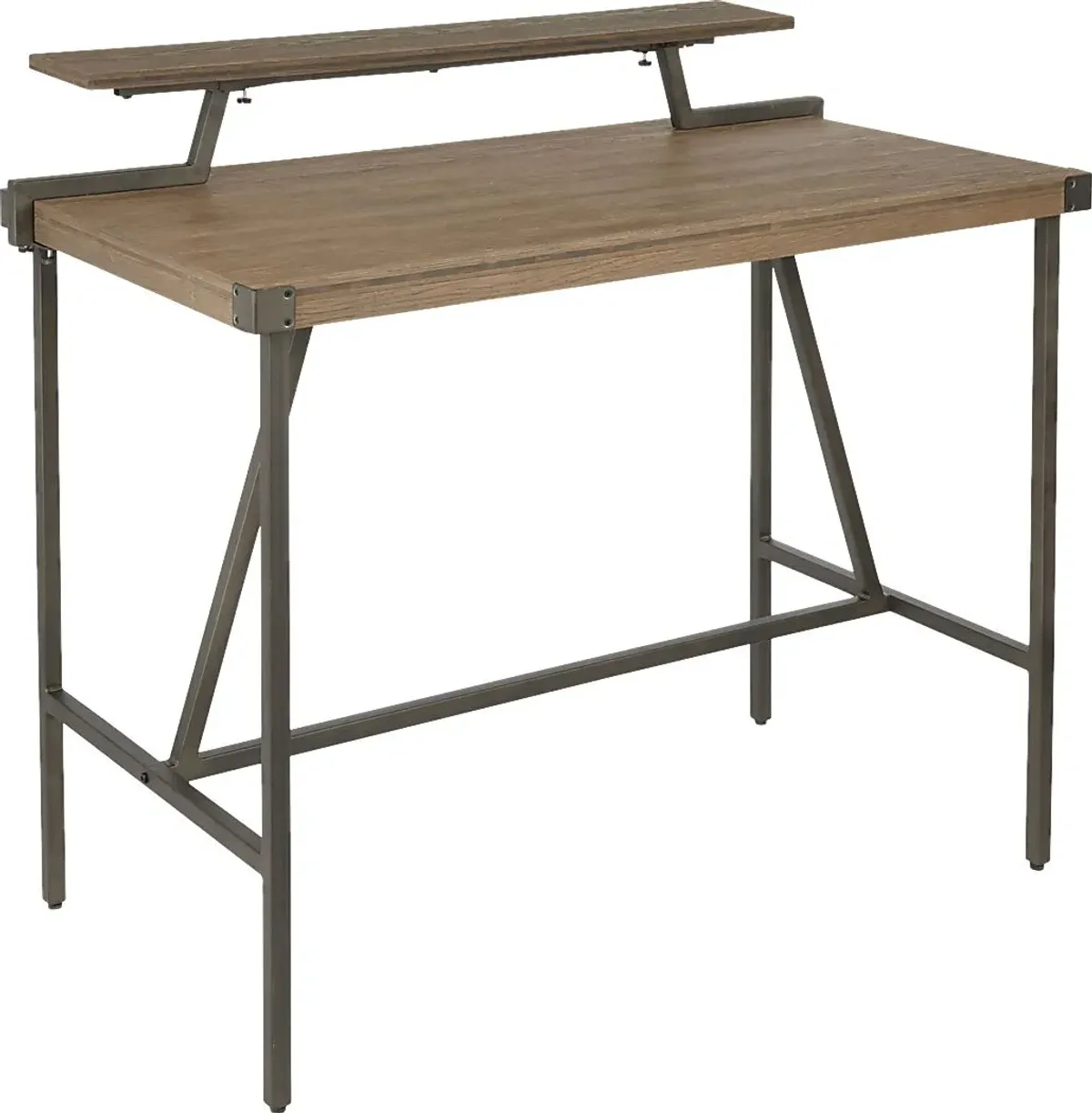 Asaff Antique Brown Standing Desk