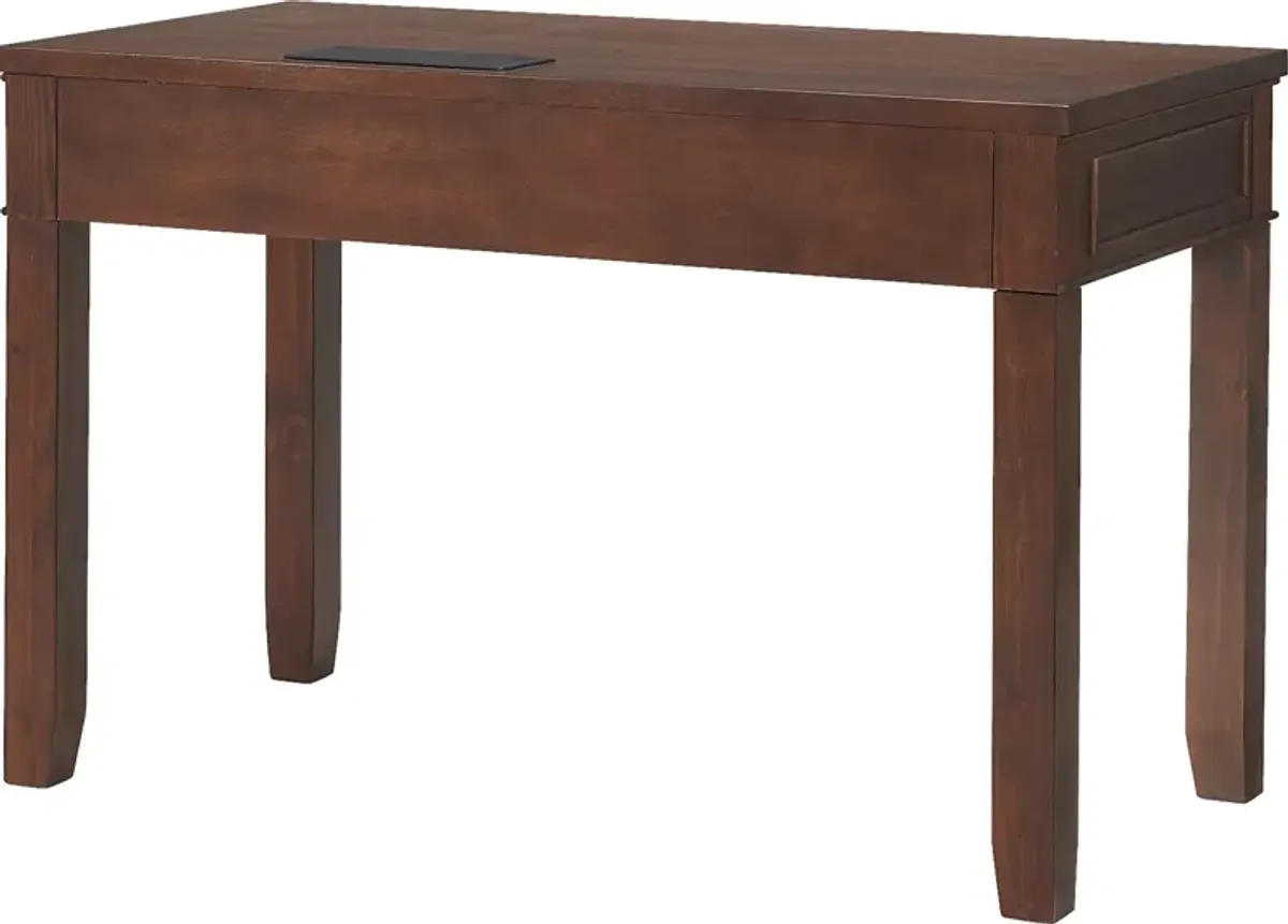 Lidemann Brown Desk with Fingerprint Lock