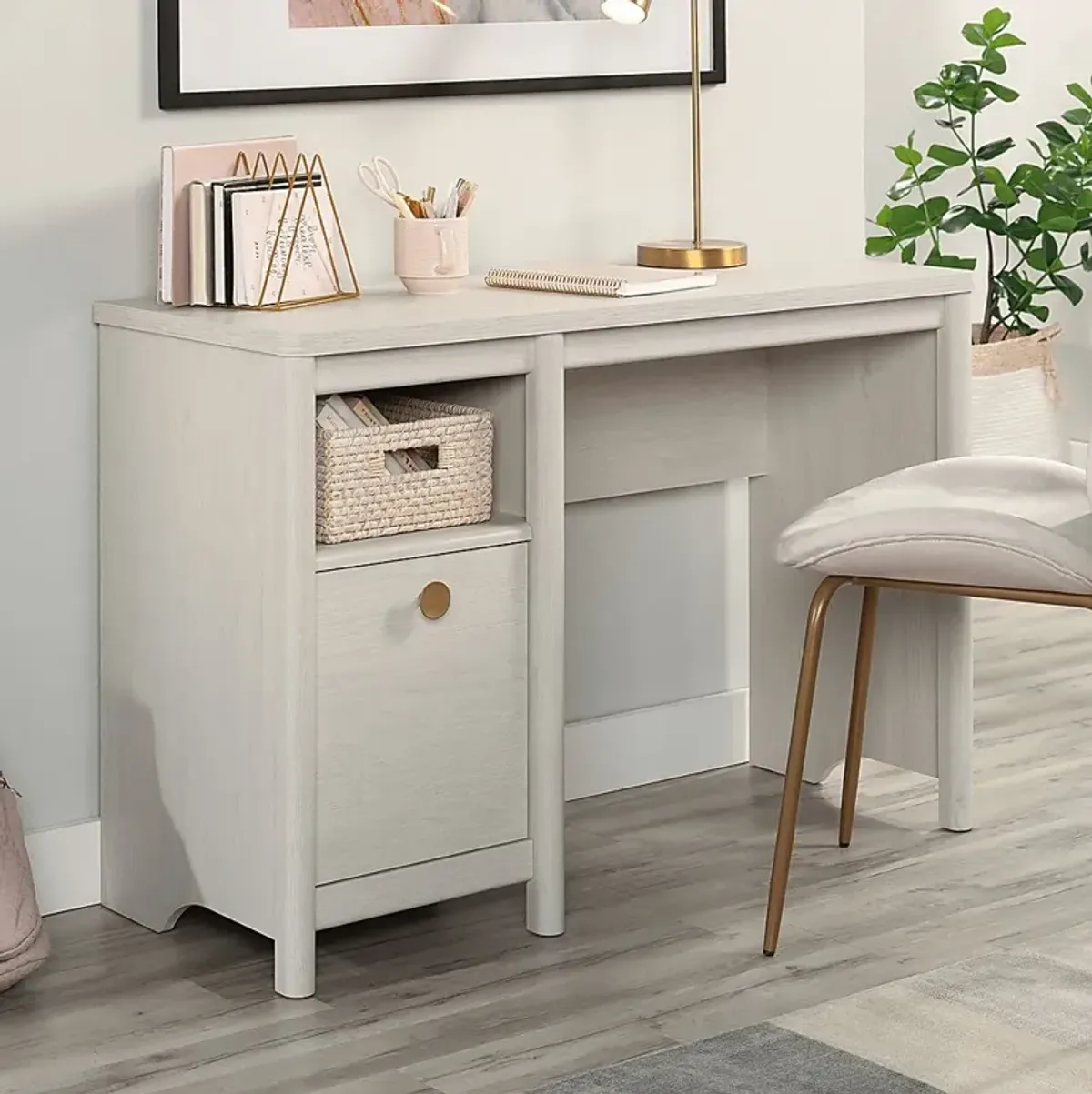 Carmell White Desk