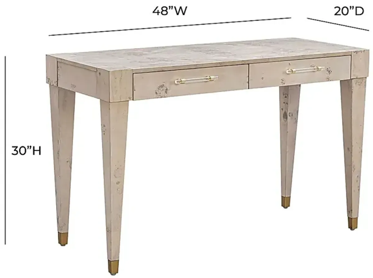 Ailshie III White Desk