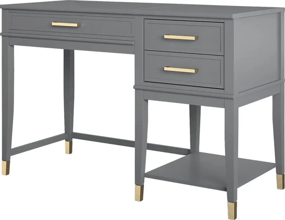 Tulagin Gray Lift-Top Desk