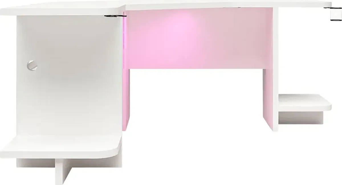 Chelswolde White Gaming Desk