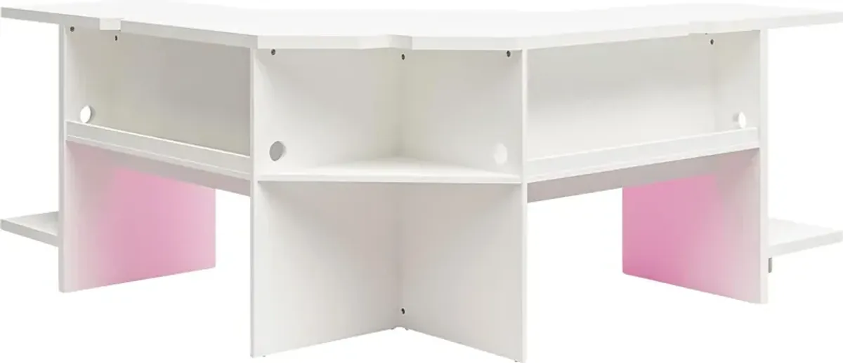 Chelswolde White Gaming Desk